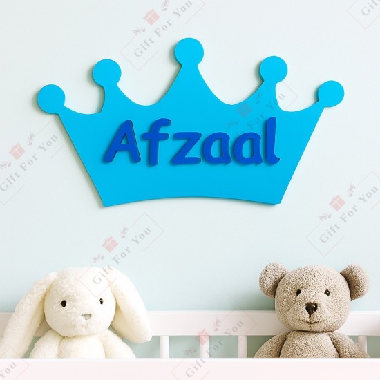 Personalized Crown Name Acrylic Sign Personalized Crown Name Acrylic Sign