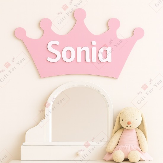 Personalized Crown Name Acrylic Sign Personalized Crown Name Acrylic Sign