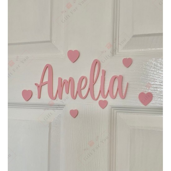 Personalized Name Sign – Hearts & Stars Design Personalized Name Sign – Hearts & Stars Design