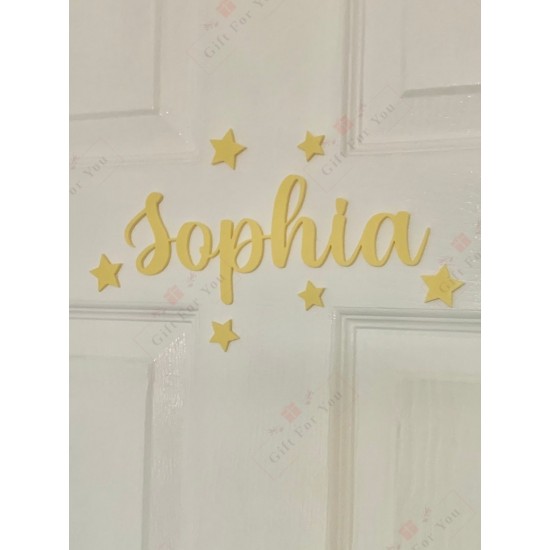 Personalized Name Sign – Hearts & Stars Design Personalized Name Sign – Hearts & Stars Design
