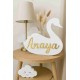 Personalized Swan Shape Name Sign Personalized Swan Shape Name Sign