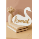 Personalized Swan Shape Name Sign Personalized Swan Shape Name Sign