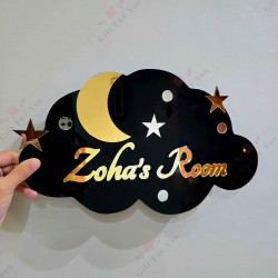 Moon & Stars Personalized Cloud Name Moon & Stars Personalized Cloud Name