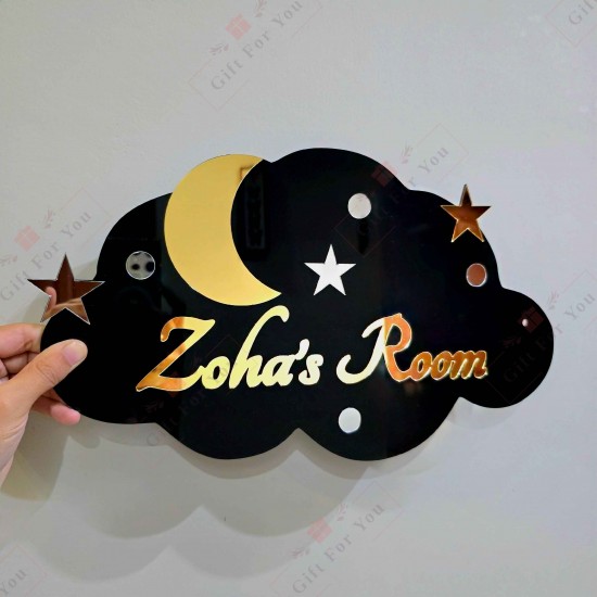 Moon & Stars Personalized Cloud Name Moon & Stars Personalized Cloud Name