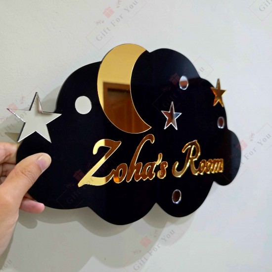Moon & Stars Personalized Cloud Name Moon & Stars Personalized Cloud Name