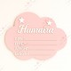 Cloud Personalized Baby Birth Announcement Sign