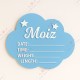 Cloud Personalized Baby Birth Announcement Sign