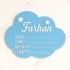 Cloud Personalized Baby Birth Announcement Sign