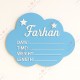 Cloud Personalized Baby Birth Announcement Sign