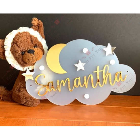 Moon & Stars Personalized Cloud Name