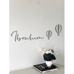Customized Name Sign with Hot Air Balloons  Customized Name Sign with Hot Air Balloons
