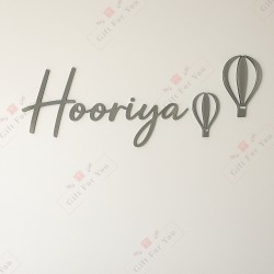 Customized Name Sign with Hot Air Balloons  Customized Name Sign with Hot Air Balloons