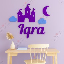 Dream Castle Kids Name Wall Décor – Personalized Acrylic Nursery Sign Dream Castle Kids Name Wall Décor – Personalized Acrylic Nursery Sign
