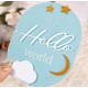 Hello World Acrylic Baby Name Sign