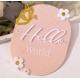 Hello World Acrylic Baby Name Sign