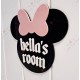 MiniCharm Mickey Bow Personalized Kids Room Door Sign