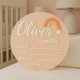 Personalized Baby Birth Announcement Sign – Rainbow Welcome Design