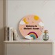Personalized Rainbow Welcome House Sign – Custom Family Name Plaque Personalized Rainbow Welcome House Sign – Custom Family Name Plaque