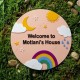 Personalized Rainbow Welcome House Sign – Custom Family Name Plaque Personalized Rainbow Welcome House Sign – Custom Family Name Plaque