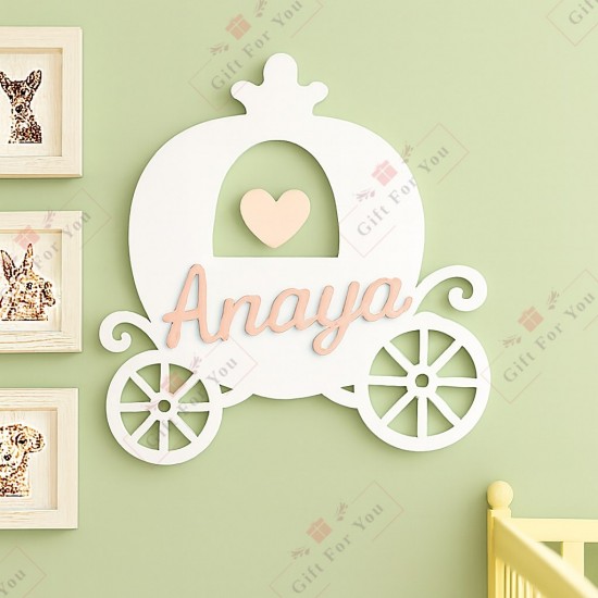Princess Carriage Customized Name Sign
