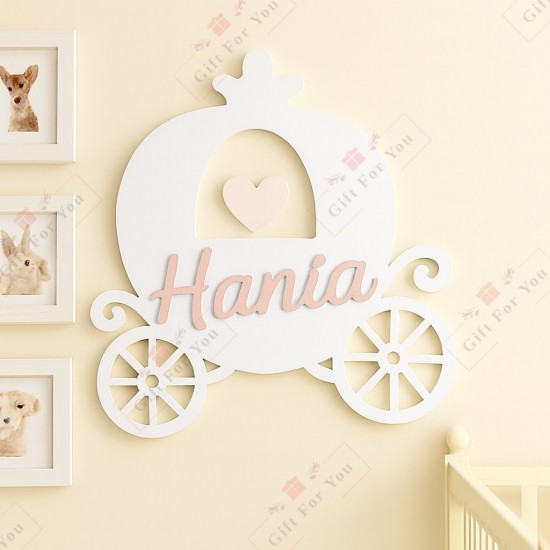 Princess Carriage Customized Name Sign