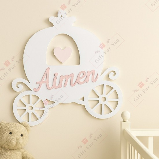 Princess Carriage Customized Name Sign