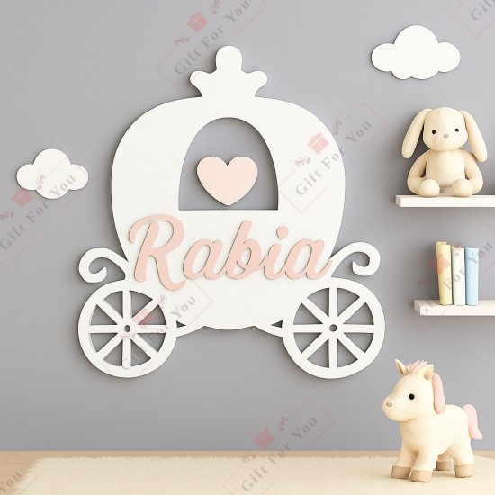 Princess Carriage Customized Name Sign
