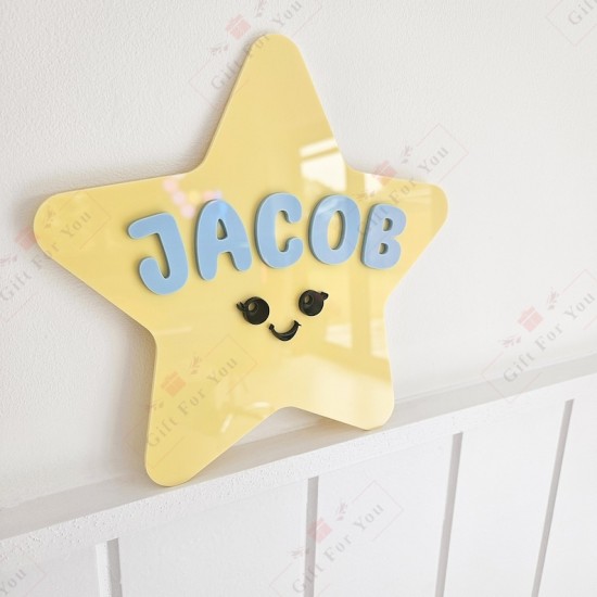 Twinkle Star Personalized Acrylic Name Sign Twinkle Star Personalized Acrylic Name Sign