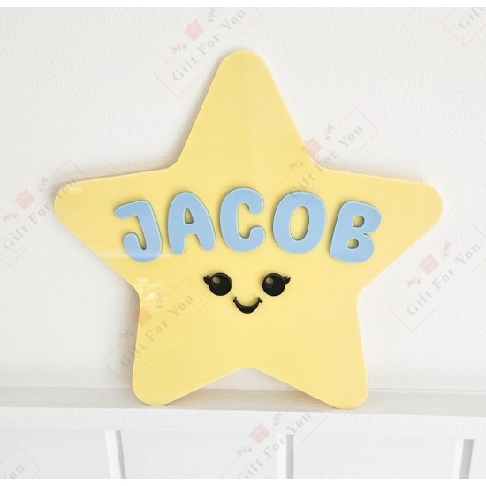 Twinkle Star Personalized Acrylic Name Sign Twinkle Star Personalized Acrylic Name Sign