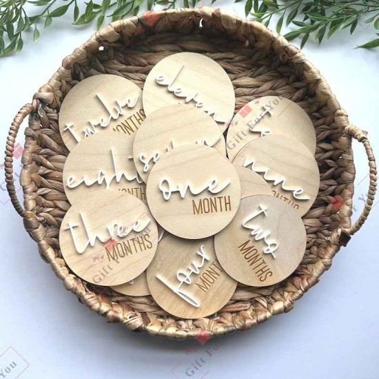 CharmNest Baby Months Milestone Disc Plaques CharmNest Baby Months Milestone Disc Plaques