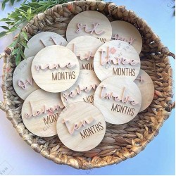 CharmNest Baby Months Milestone Disc Plaques