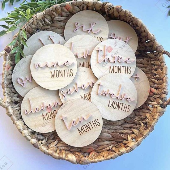 CharmNest Baby Months Milestone Disc Plaques CharmNest Baby Months Milestone Disc Plaques
