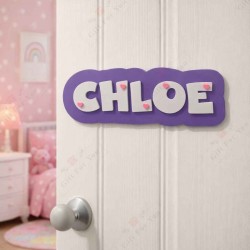 CloudCharm Hearts Personalized Name Plaque