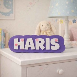 CloudCharm Hearts Personalized Name Plaque