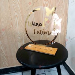Golden Crest Custom Name - Table Decor