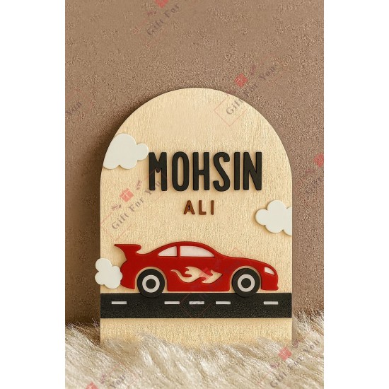 Kids Personalized Car Theme Name Plate Kids Personalized Car Theme Name Plate