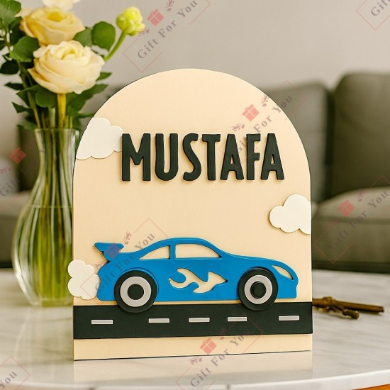 Kids Personalized Car Theme Name Plate Kids Personalized Car Theme Name Plate