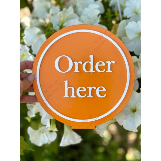 Order Desk Sign – Premium Acrylic Counter Display