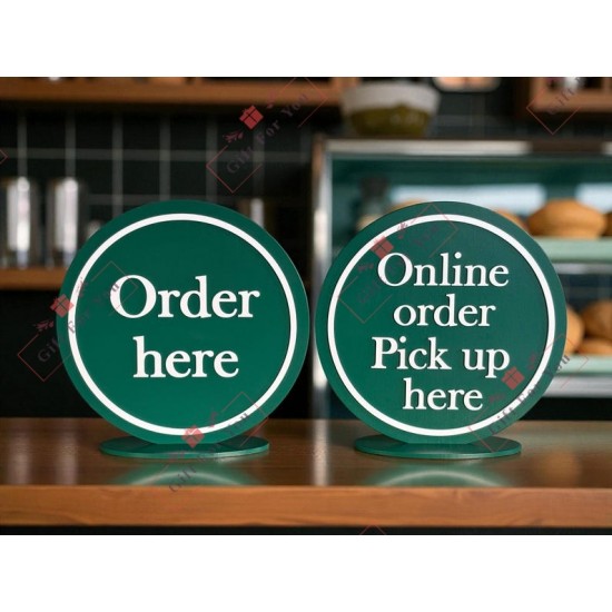 Order Desk Sign – Premium Acrylic Counter Display