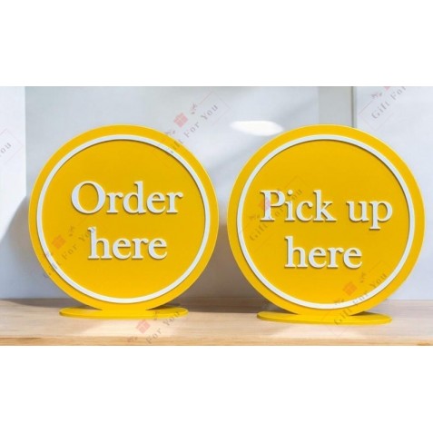 Order Desk Sign – Premium Acrylic Counter Display