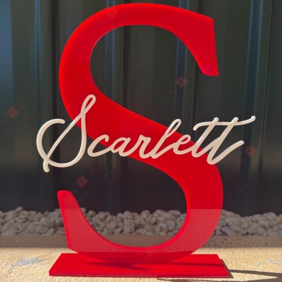 Personalized Acrylic Name Initials Table Decor