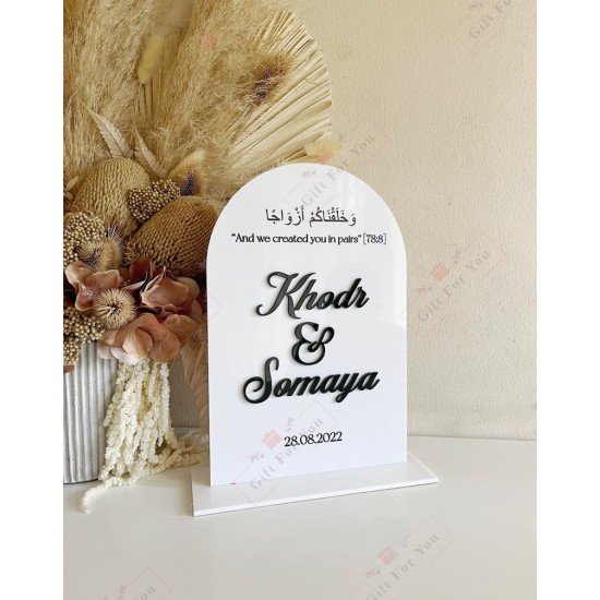 Personalized Wedding  Plaque - We Created You in Pairs