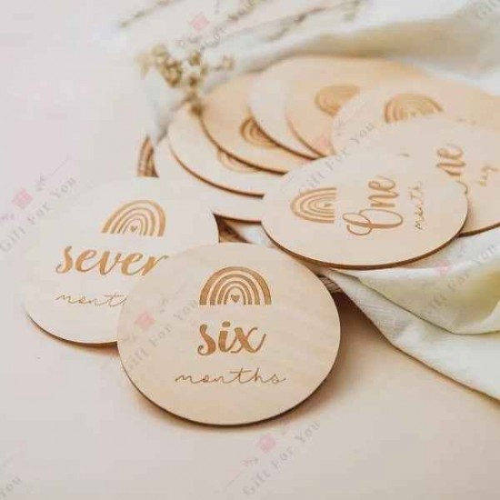 Rainbow Whisper Milestone Disc Plaques