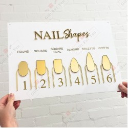 Acrylic Nail Shapes Display Board – Salon Wall & Counter Display