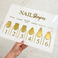 Acrylic Nail Shapes Display Board – Salon Wall & Counter Display