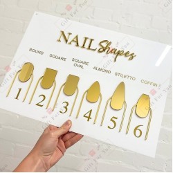 Acrylic Nail Shapes Display Board – Salon Wall & Counter Display