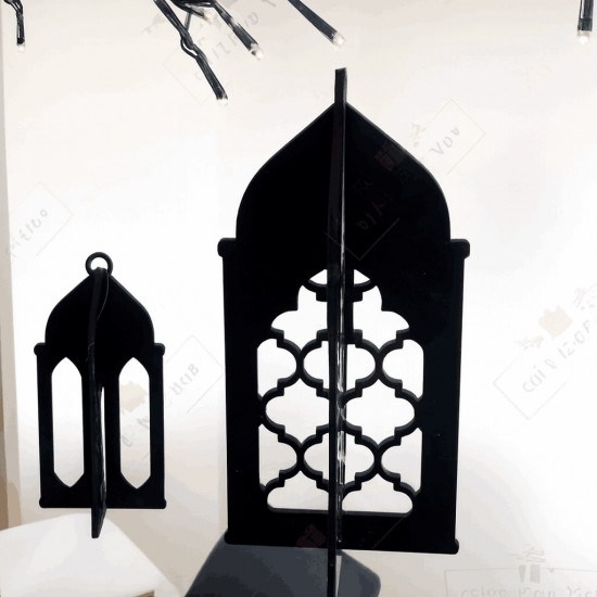 Acrylic Islamic Lantern Table Decor (Set of 2pcs)
