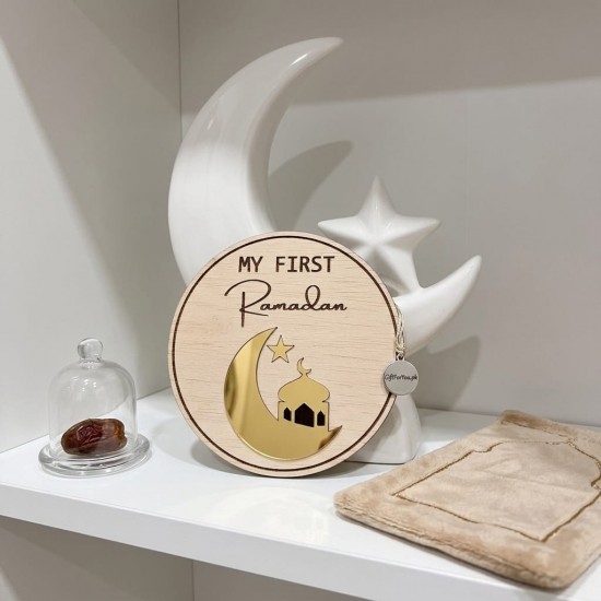 My First Ramadan & Eid Wooden Milestone Plaque