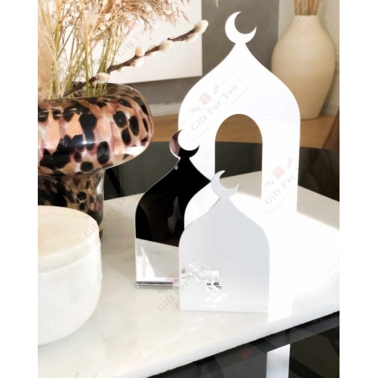 3D Mosque with Crescent Plaque - Table Decor