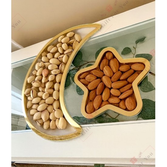 Luxury Crescent & Star Serving Tray Set